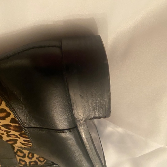 Browns couture black leather and leopard tall riding boot size 6 - Picture 8 of 8
